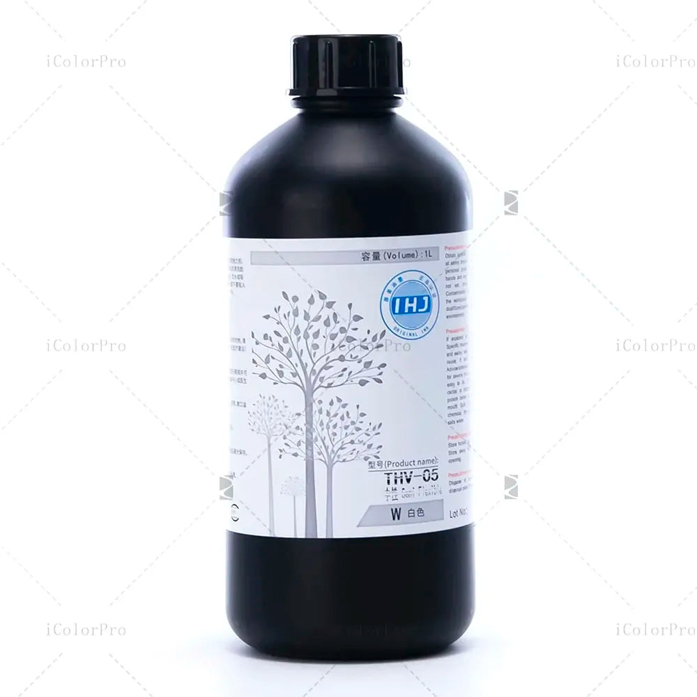 THV05 Neutral UV Ink - 1L for Konica, Ricoh & Toshiba UV Printheads White ink bottle