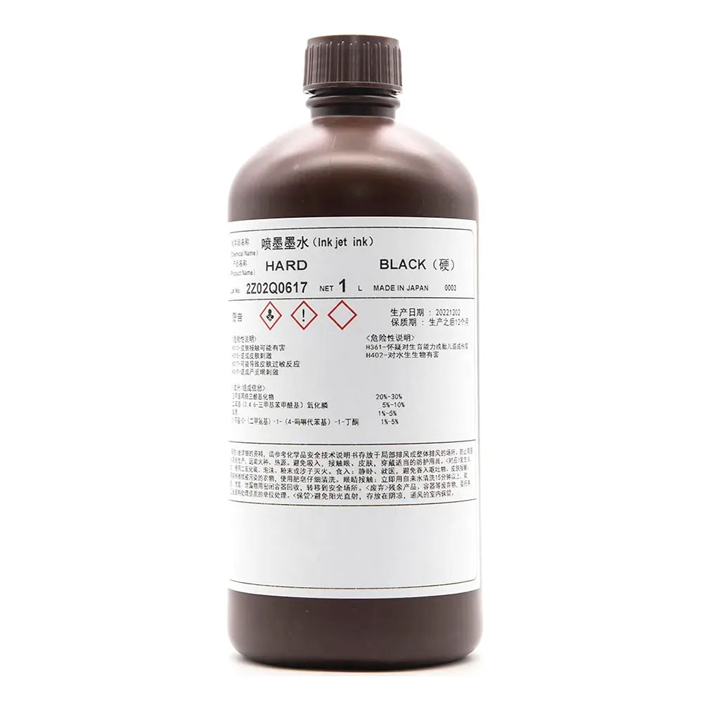 TOYO Hard UV Ink - 1L for Ricoh Gen5/Gen6, KM1024 & CE4M Black ink bottle