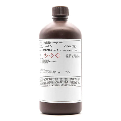 TOYO Hard UV Ink - 1L for Ricoh Gen5/Gen6, KM1024 & CE4M Cyan ink bottle