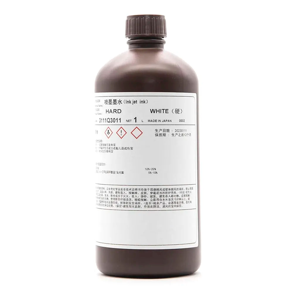 TOYO Hard UV Ink - 1L for Ricoh Gen5/Gen6, KM1024 & CE4M White ink bottle