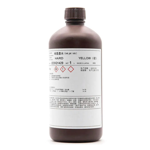 TOYO Hard UV Ink - 1L for Ricoh Gen5/Gen6, KM1024 & CE4M Yellow ink bottle