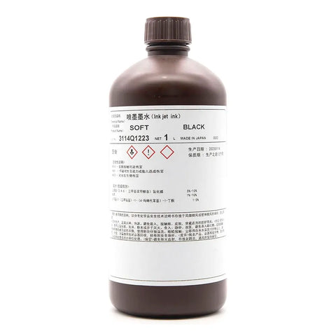 TOYO Soft UV Ink - 1L for Ricoh Gen5/Gen6, KM1024 & CE4M Black ink bottle