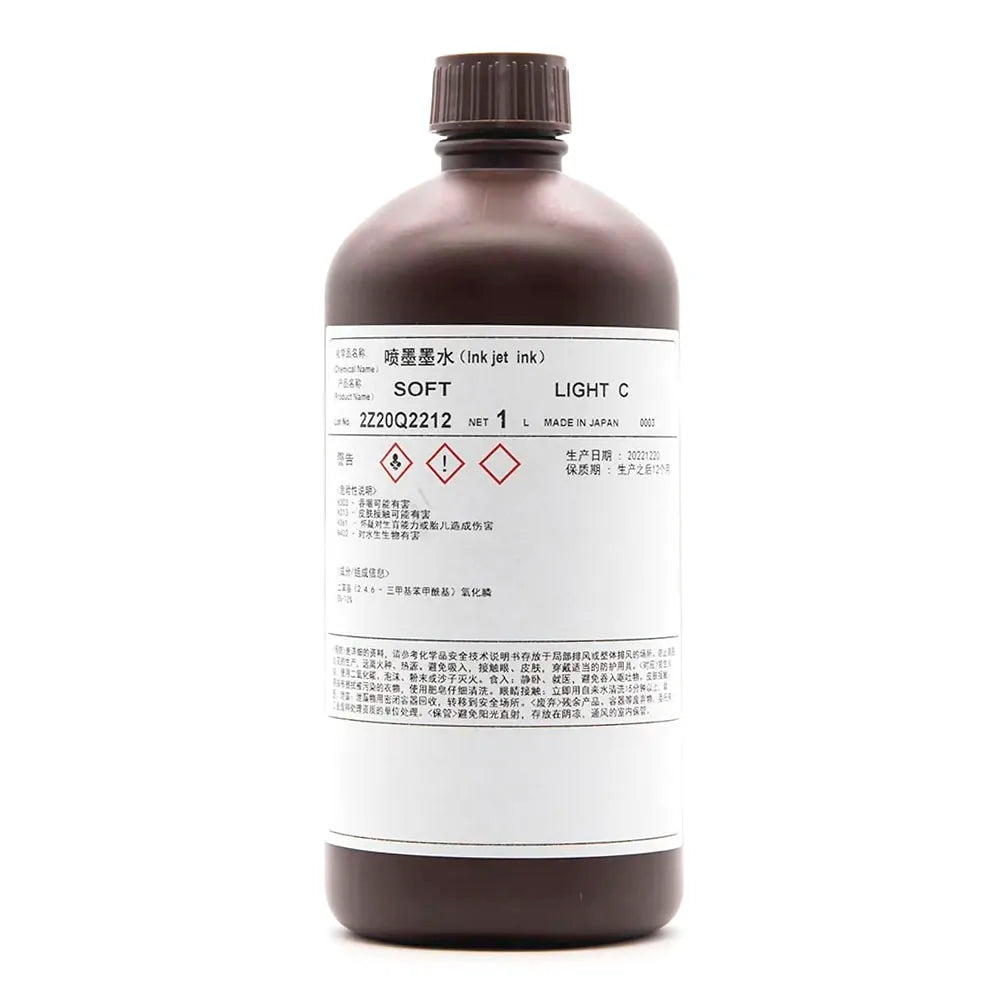 TOYO Soft UV Ink - 1L for Ricoh Gen5/Gen6, KM1024 & CE4M Light Cyan ink bottle