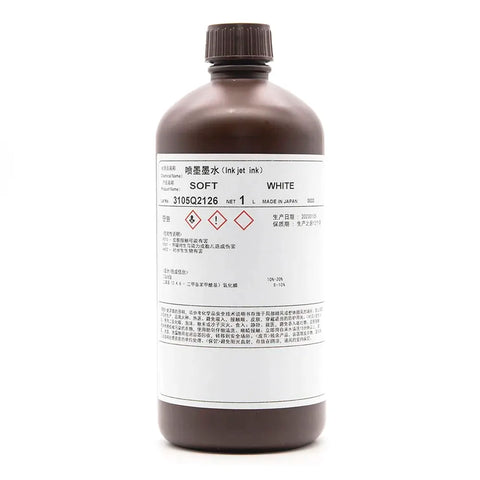 TOYO Soft UV Ink - 1L for Ricoh Gen5/Gen6, KM1024 & CE4M White ink bottle