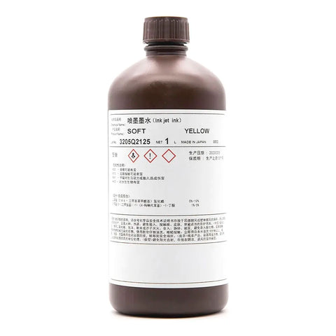 TOYO Soft UV Ink - 1L for Ricoh Gen5/Gen6, KM1024 & CE4M Yellow ink bottle
