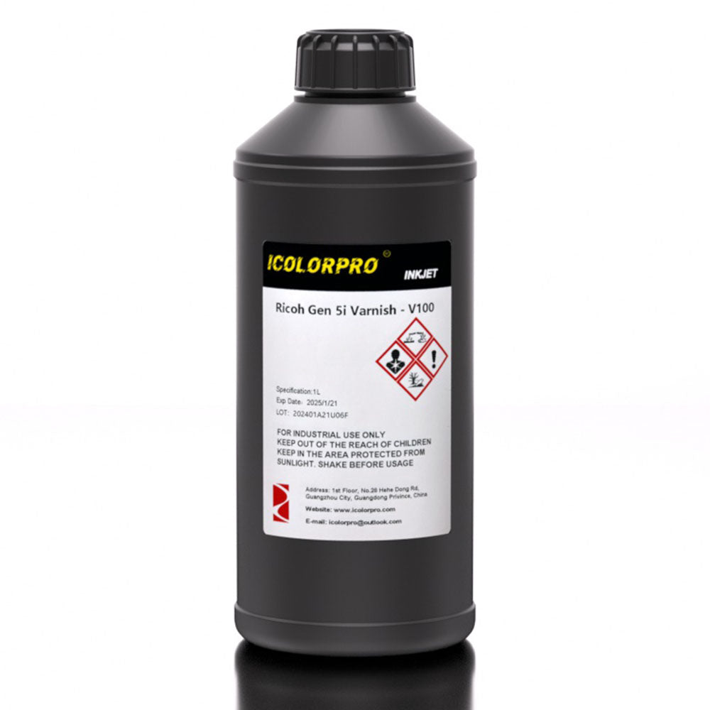 iColorPro Soft / Hard UV Varnish - 1L for Epson, Ricoh, Konica & Toshiba Printheads product image