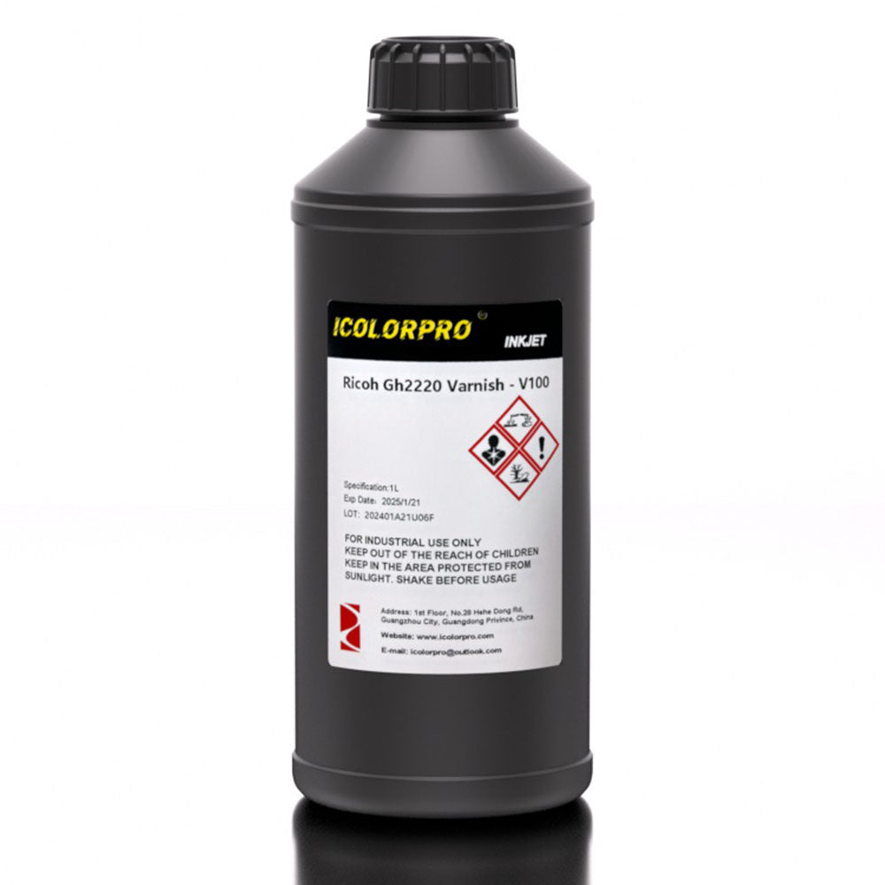iColorPro Soft / Hard UV Varnish - 1L for Epson, Ricoh, Konica & Toshiba Printheads image 2