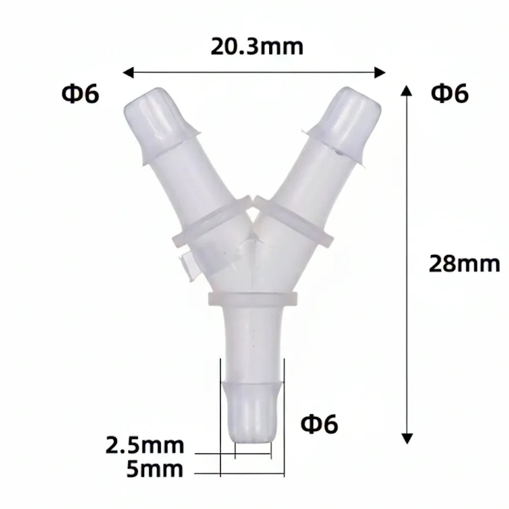 Y-Type 3-Way Ink Tube Connector 6 mm product image 1