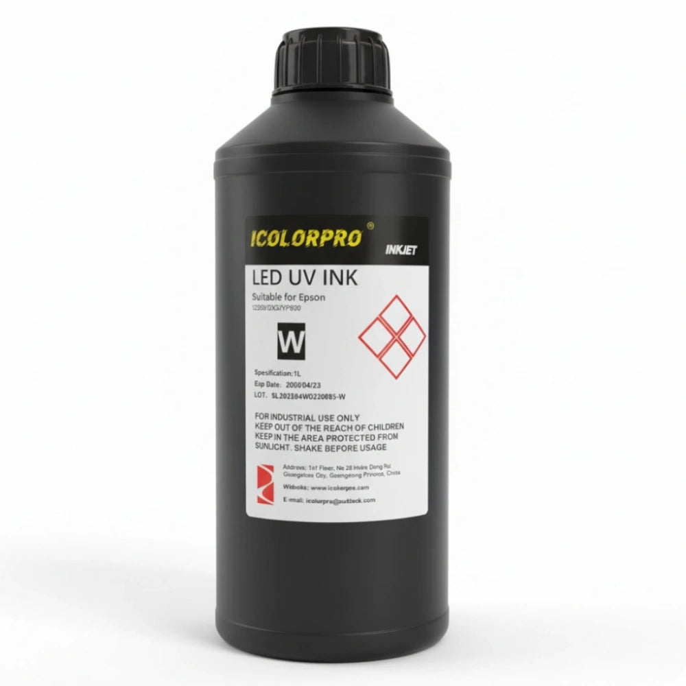 iColorPro Neutral UV Ink - 1L for Epson DX5 / DX7 / XP600 / TX800 / i3200-U1 Printheads color set photo